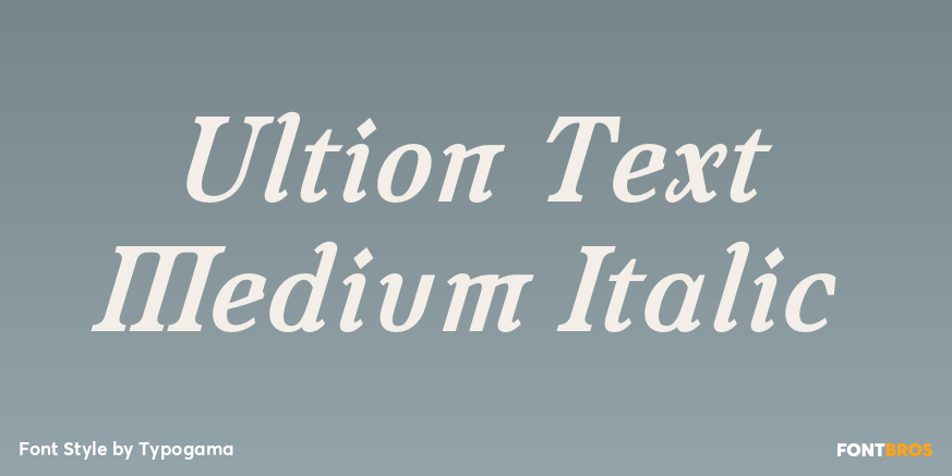 Ultion Text Medium Italic Poster