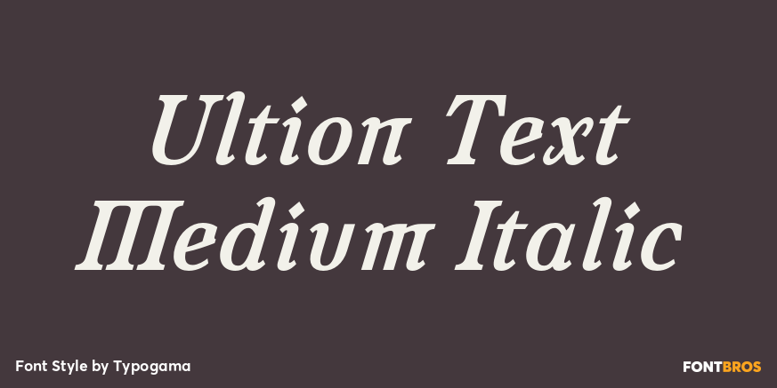 Ultion Text Medium Italic Poster