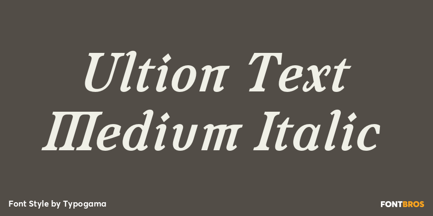 Ultion Text Medium Italic Poster