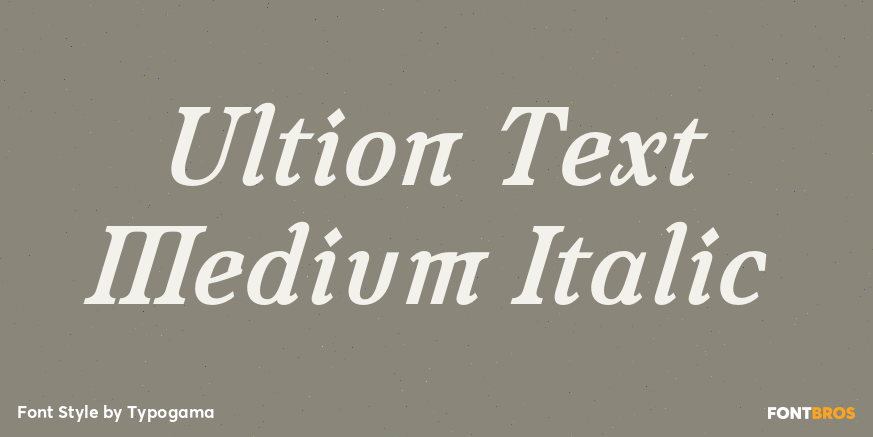 Ultion Text Medium Italic Poster
