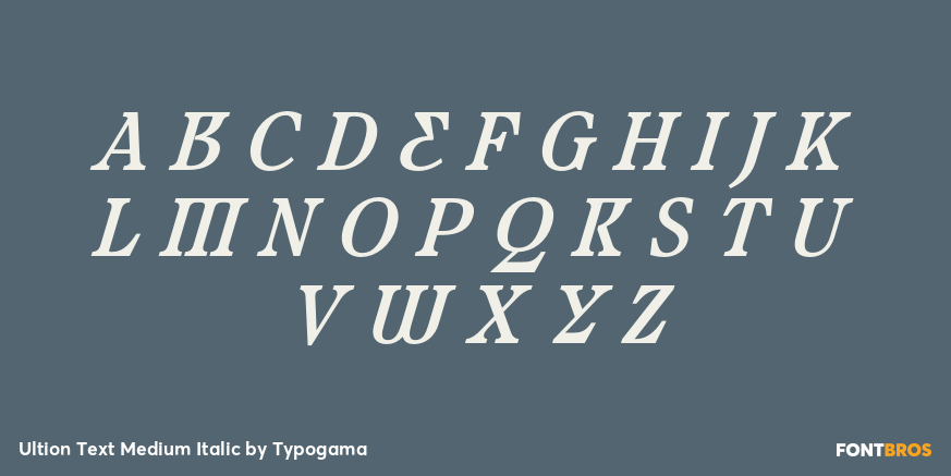 Ultion Text Medium Italic Font Poster #2