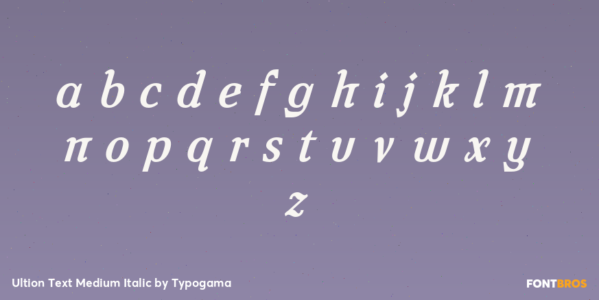 Ultion Text Medium Italic Font Poster #3
