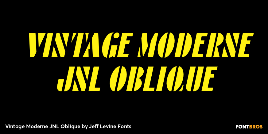Vintage Moderne JNL Oblique Poster