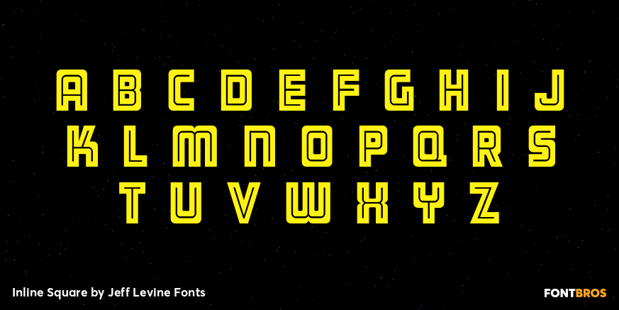 Inline Square Font Poster #2