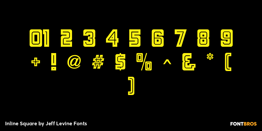 Inline Square Font Poster #4