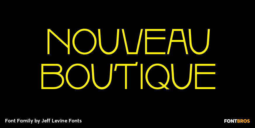 Nouveau Boutique Font Poster