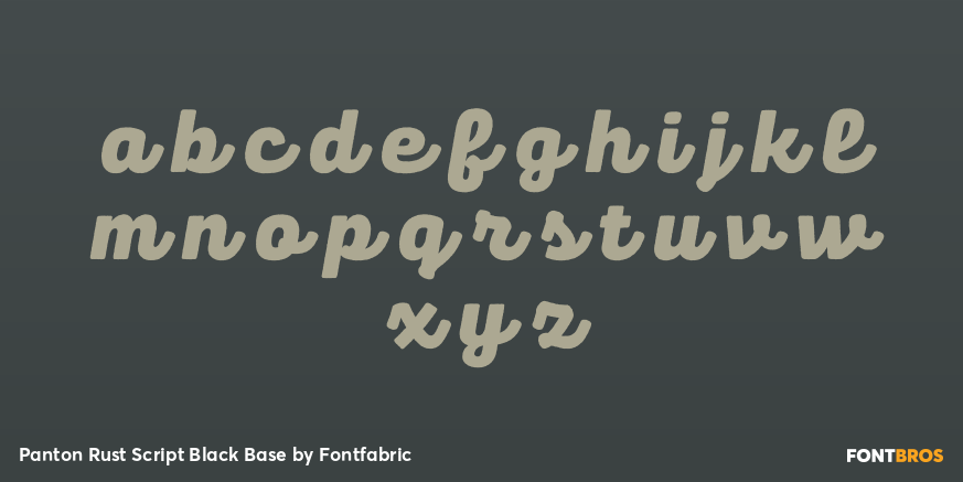 Panton Rust Script Black Base Font Poster #3