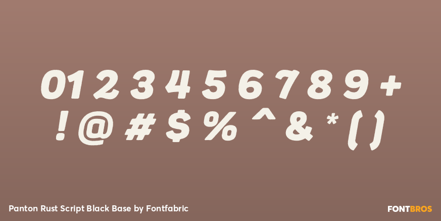Panton Rust Script Black Base Font Poster #4