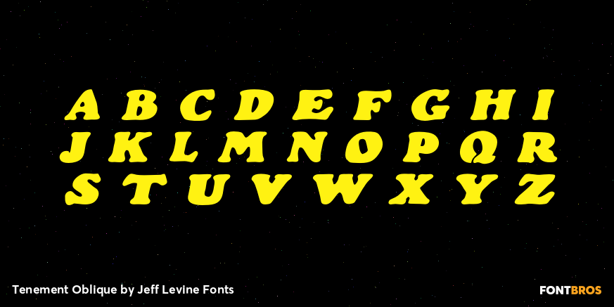 Tenement Oblique Font Poster #2