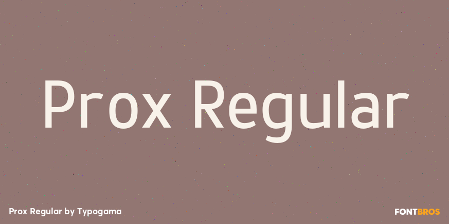 Prox Regular Font Poster #1