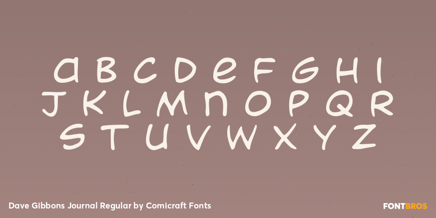 Dave Gibbons Journal Regular Font Poster #2