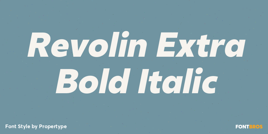 Revolin Extra Bold Italic Poster