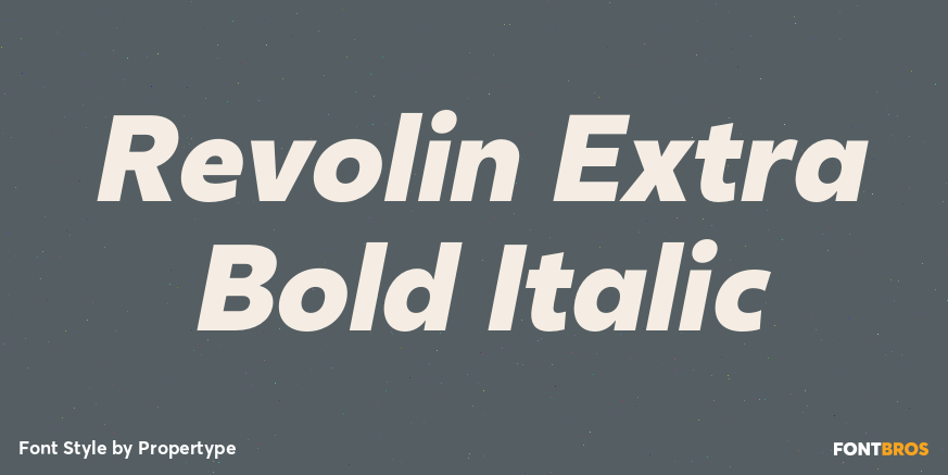 Revolin Extra Bold Italic Poster