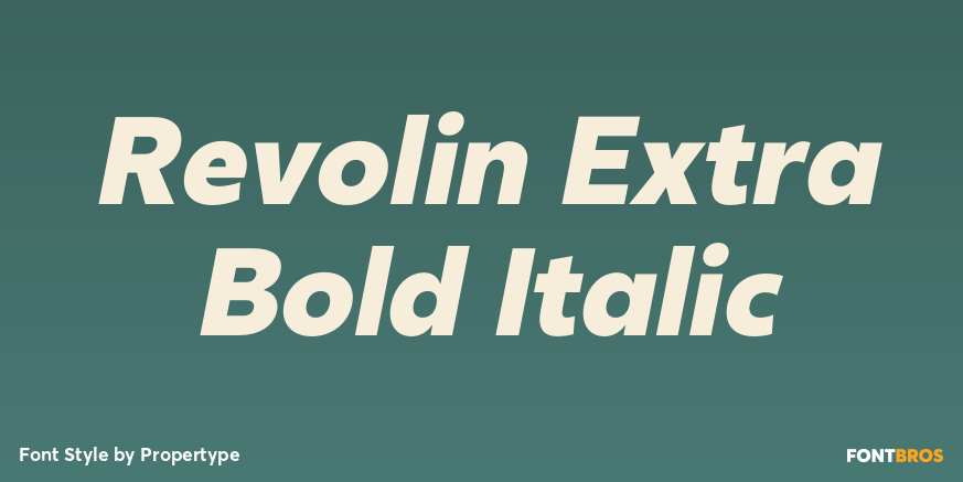 Revolin Extra Bold Italic Poster