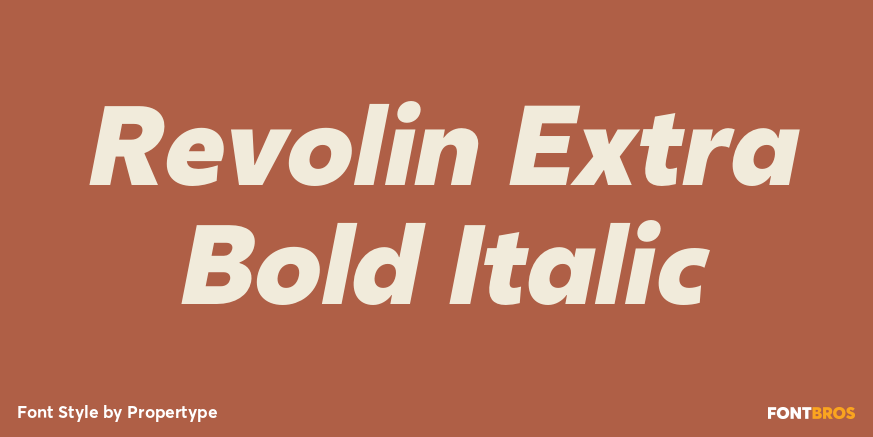 Revolin Extra Bold Italic Poster