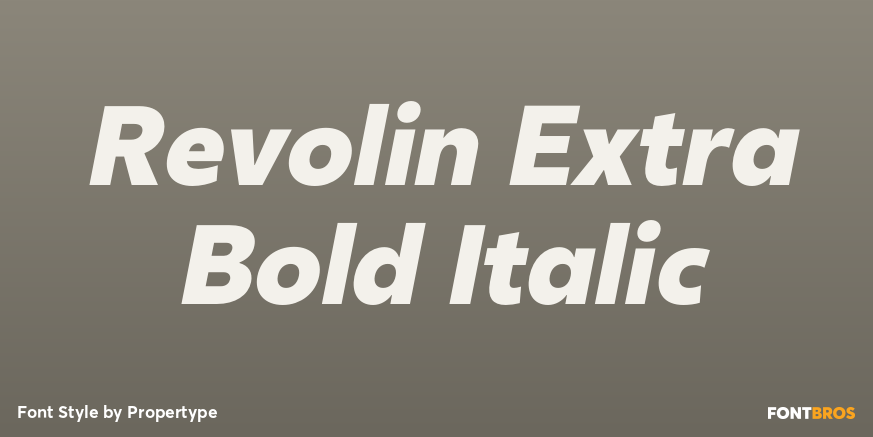 Revolin Extra Bold Italic Poster