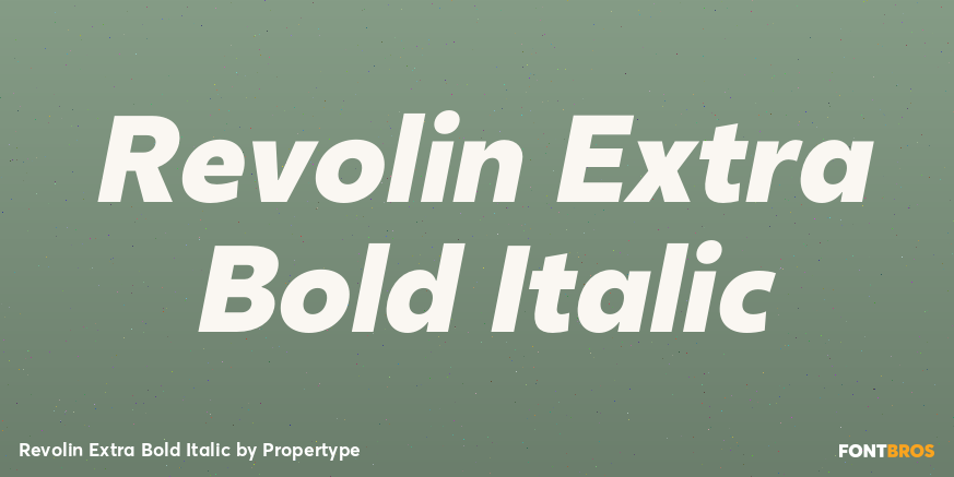 Revolin Extra Bold Italic Poster