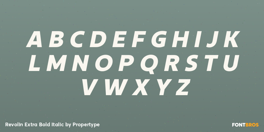 Revolin Extra Bold Italic Font Poster #2