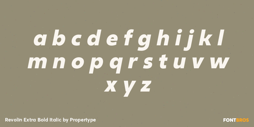 Revolin Extra Bold Italic Font Poster #3
