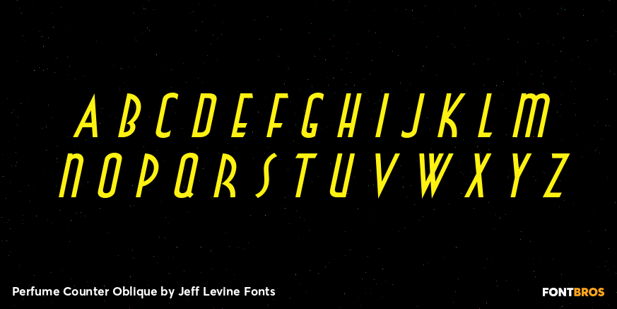 Perfume Counter Oblique Font Poster #3