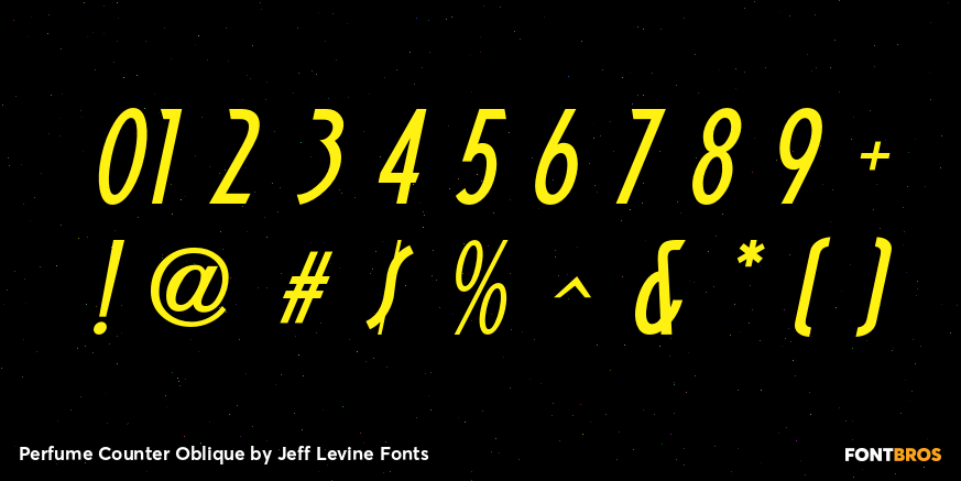 Perfume Counter Oblique Font Poster #4