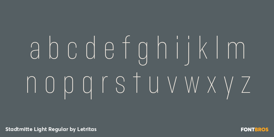 Stadtmitte Light Regular Font Poster #3