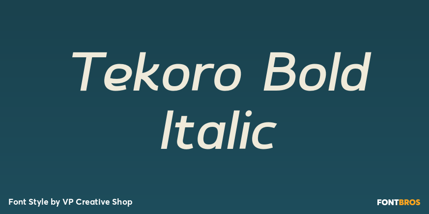 Tekoro Bold Italic Poster