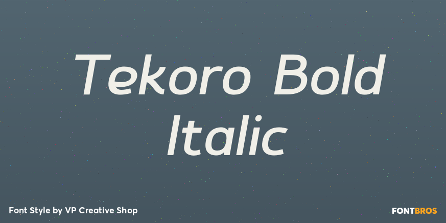 Tekoro Bold Italic Poster