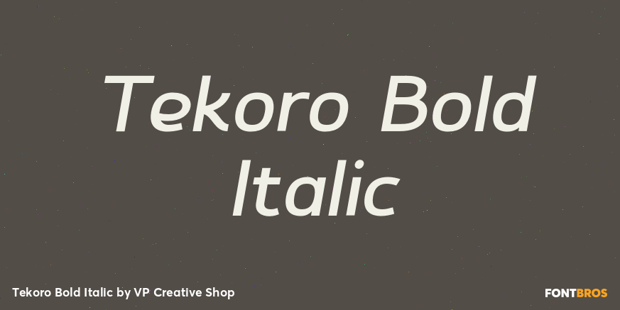 Tekoro Bold Italic Poster