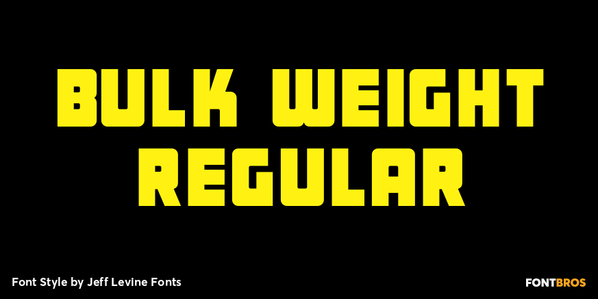 Bulk Weight Regular Poster