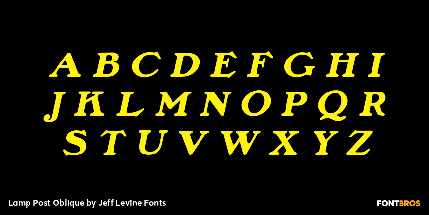 Lamp Post Oblique Font Poster #2