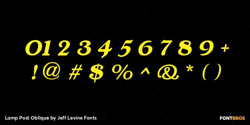 Lamp Post Oblique Font Poster #4