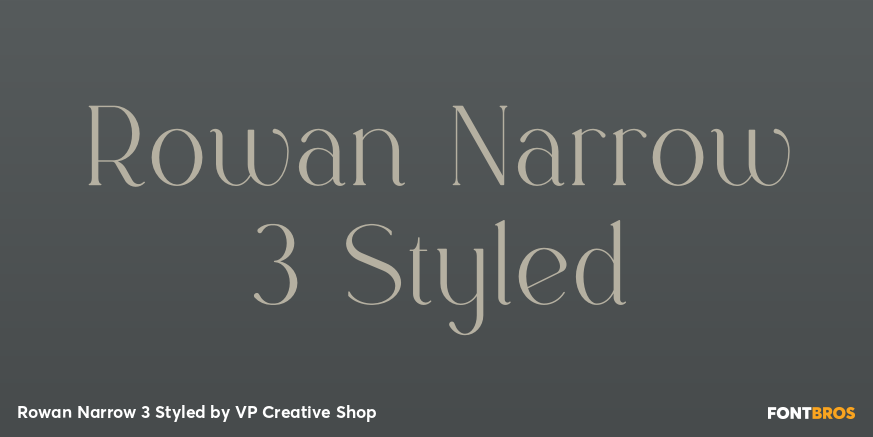 Rowan Narrow 3 Styled Font Poster #1
