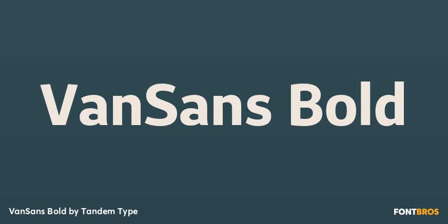 VanSans Bold Font Poster