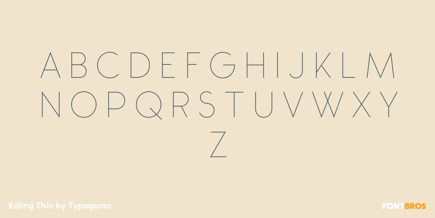 Ealing Thin Font Poster #2