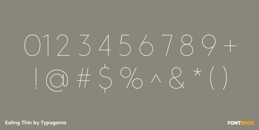 Ealing Thin Font Poster #4