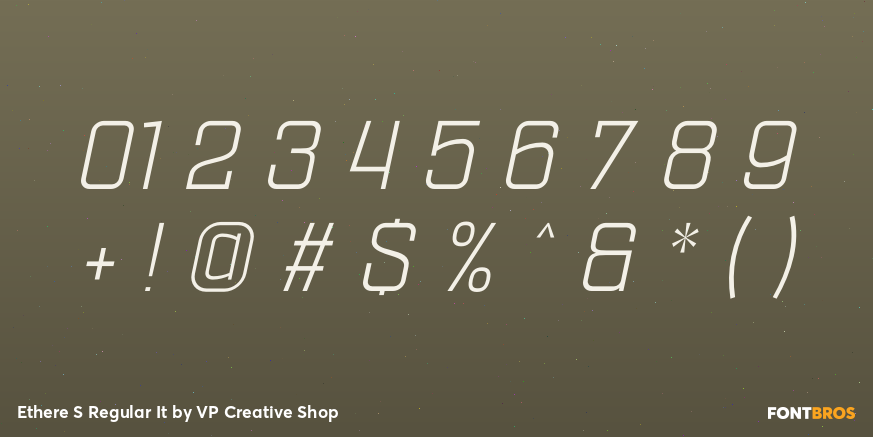 Ethere S Regular It Font Poster #1