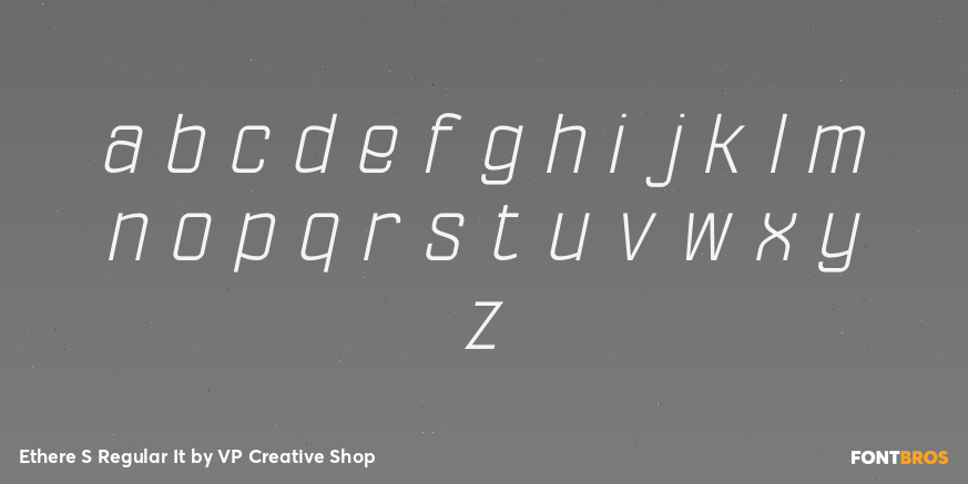 Ethere S Regular It Font Poster #1