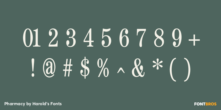 Pharmacy Font Poster #4