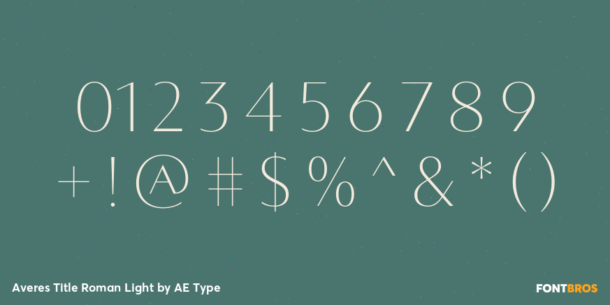 Averes Title Roman Light Font Poster #4