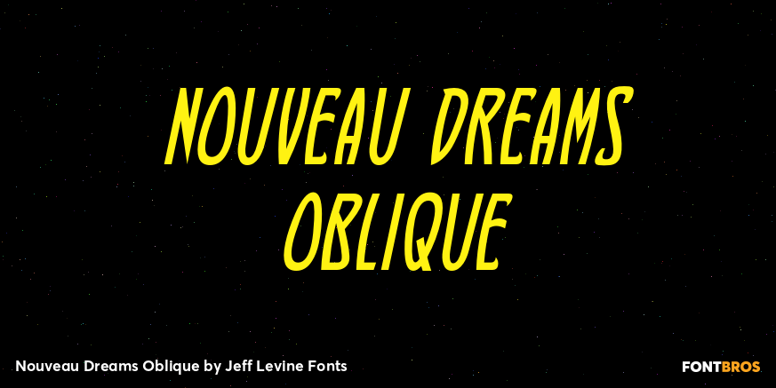 Nouveau Dreams Oblique Font Poster #1