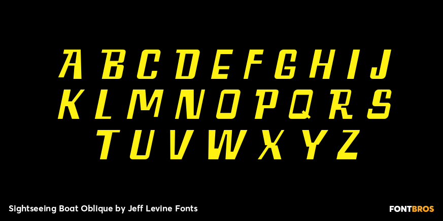 Sightseeing Boat Oblique Font Poster #2