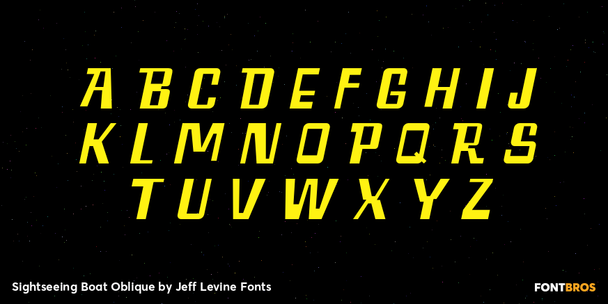 Sightseeing Boat Oblique Font Poster #3