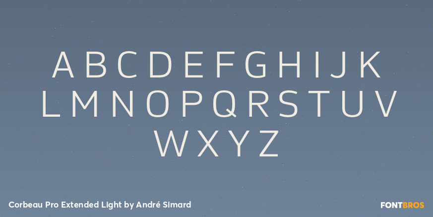 Corbeau Pro Extended Light Font Poster #2
