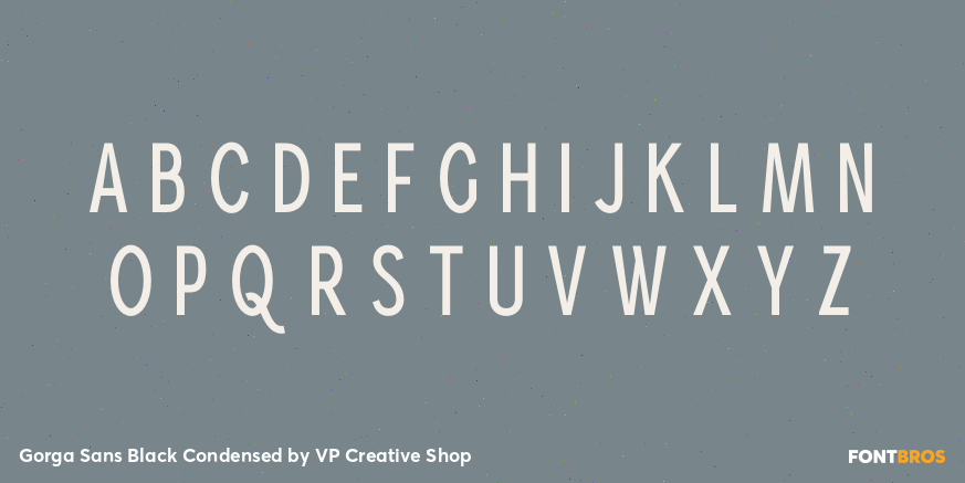 Gorga Sans Black Condensed Font Poster #2