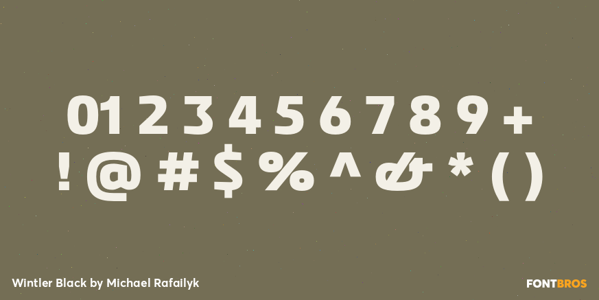 Wintler Black Font Poster #1