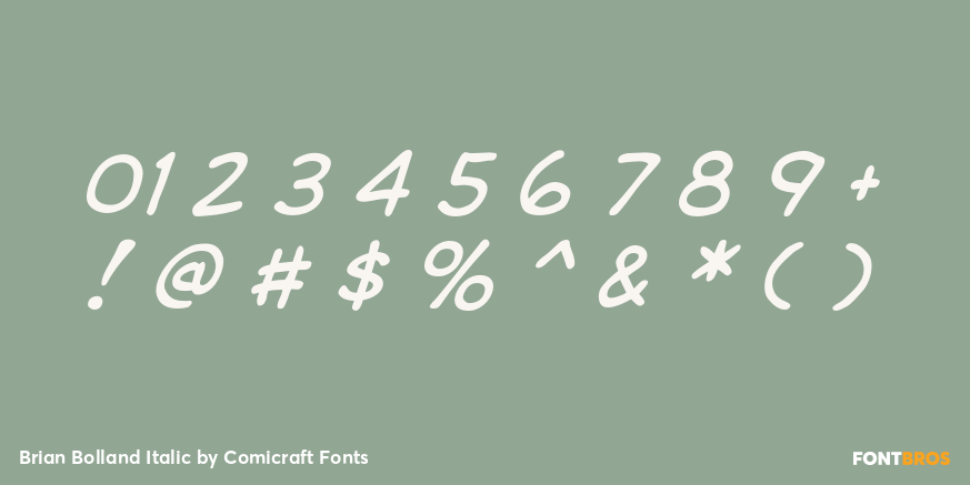 Brian Bolland Italic Font Poster #4