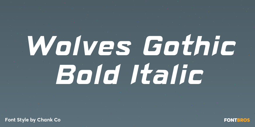 Wolves Gothic Bold Italic Poster