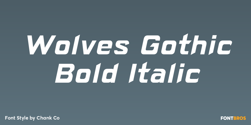 Wolves Gothic Bold Italic Poster