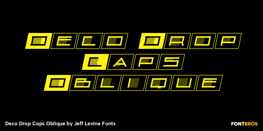 Deco Drop Caps Oblique Poster